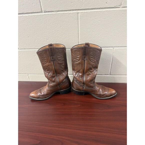 Men’s Vintage Red Wing 9801 Pecos Cowboy Boots Brown Made In USA Sz 8 D Pull On main image 4